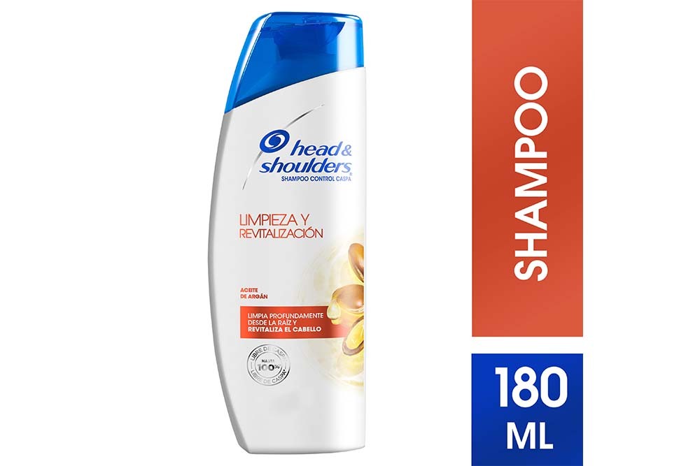 Shampoo Head & Shoulders Control Caspa Limpieza Y Revitalización 180 Ml