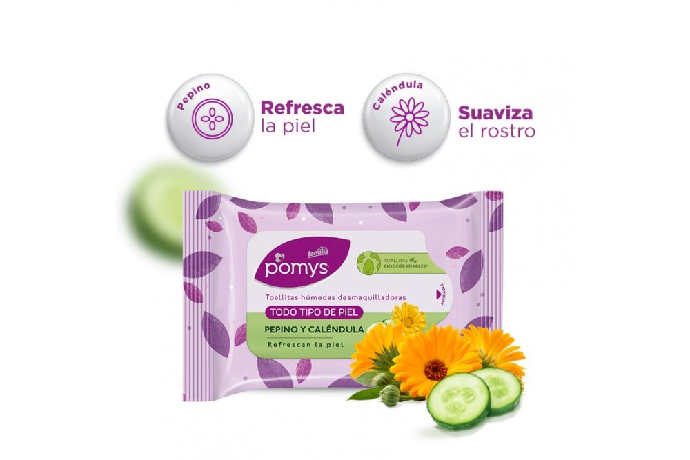 Toallitas Humedas Desmaquilladoras Pomys