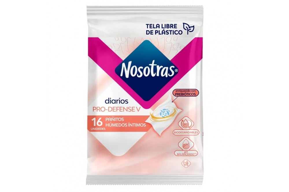 Panitos Humedos Intimos Nosotras Prodefense Prebioticos 16 Und