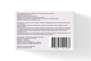 Exelon Patch 9,5 Mg /24 H Caja Con 30 Parches Transdérmicos