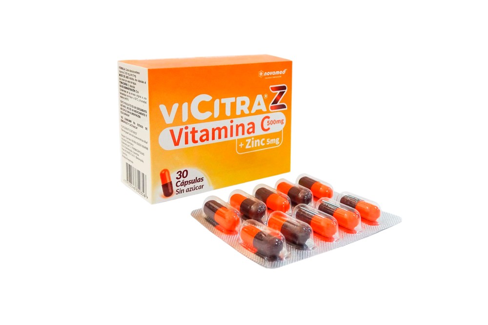 Vicitra Z Vit C + Zinc Caja Con 30 Unidades