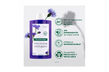 Shampoo Klorane Antiamarilleo Centaurea 400 Ml
