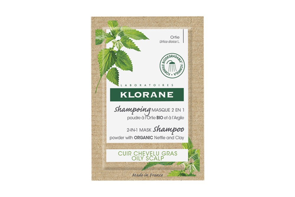 Shampoo Mascarilla Klorane 2 En 1 Ortiga 8 Sobres De 3 G C/U