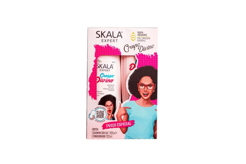 Kit Shampoo Y Acondicionador Skala Crespos Divino 325 Ml C/U