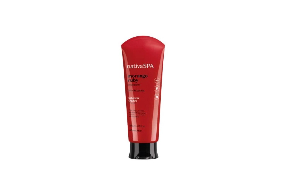 Jabón Liquido Corporal Nativa Spa Morango Ruby 200 Ml