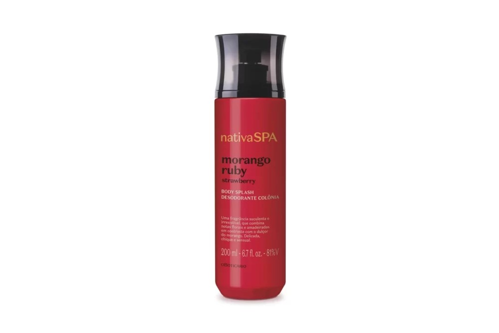 Splash Nativa Spa Morango Ruby 200 Ml