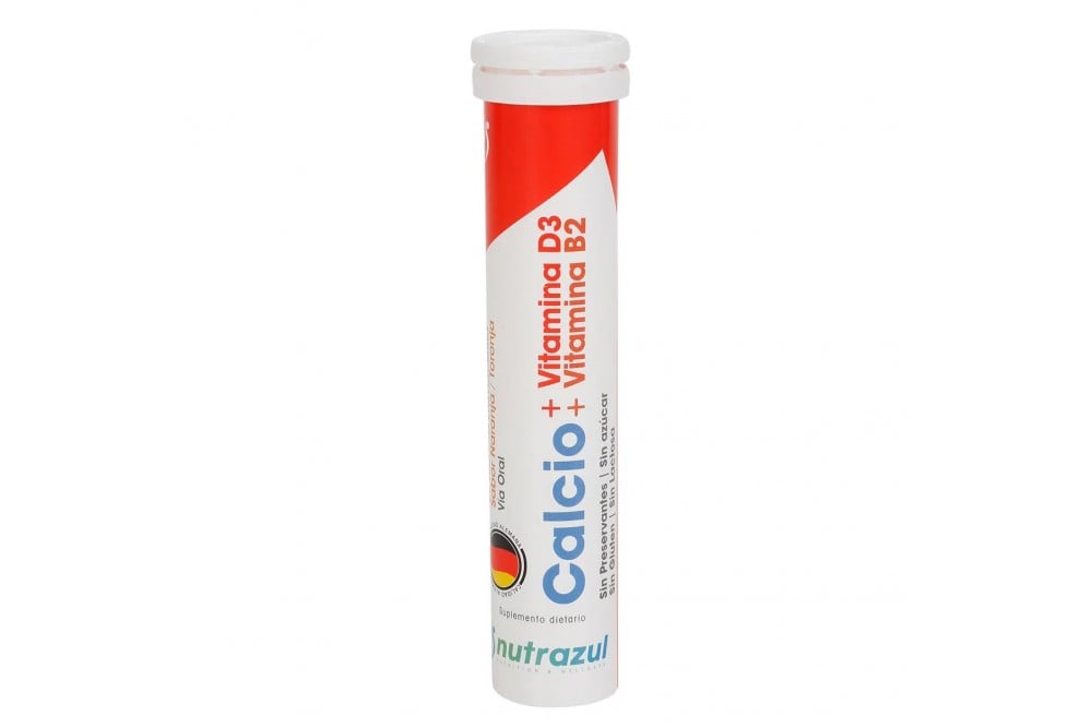 Calcio-Vitamina D3-Vitamina B2 Nutrazul 20 Tabletas