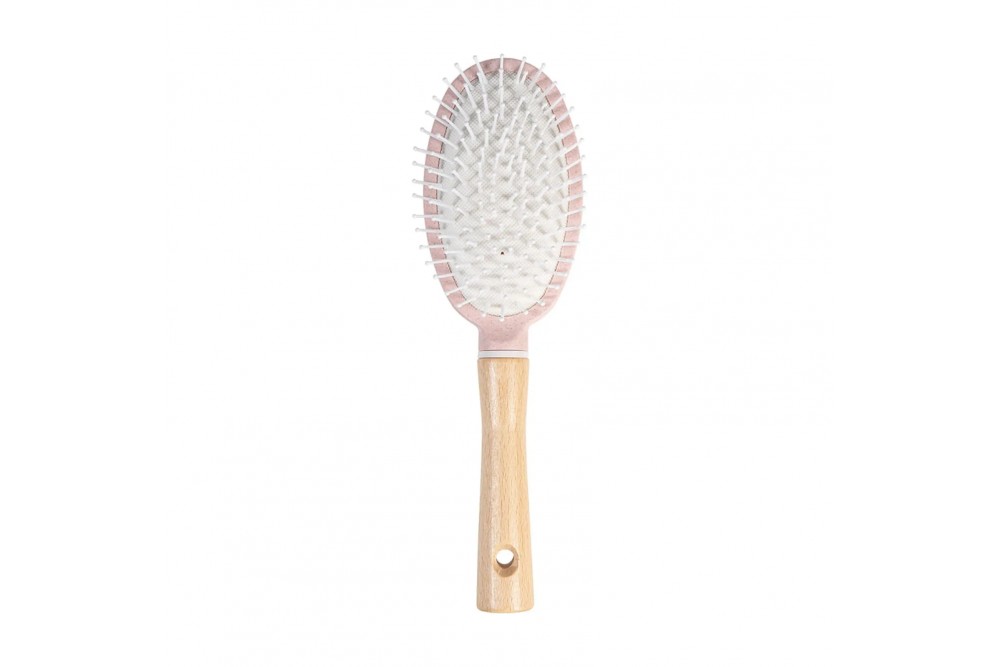 Cepillo De Cabello Shock Ovalado Madera Und