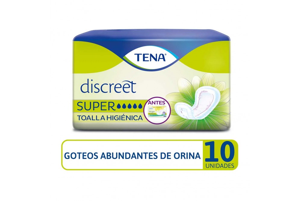 Toalla Higienica Tena Discreet - Bolsa Con 10 Unidades