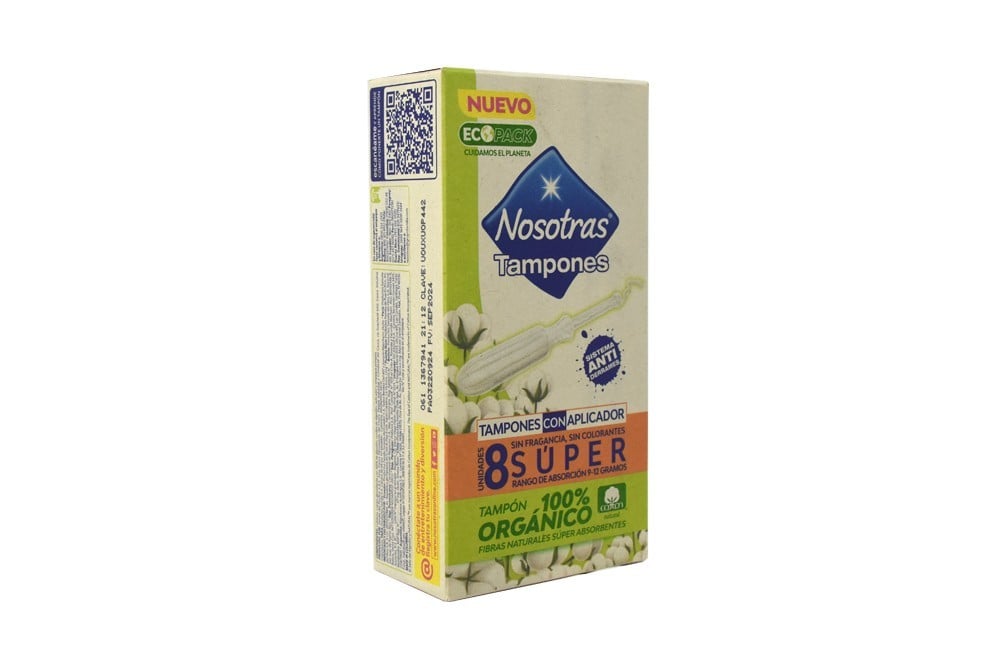 Tampones Organicos Nosotras Caja Con 8 Und