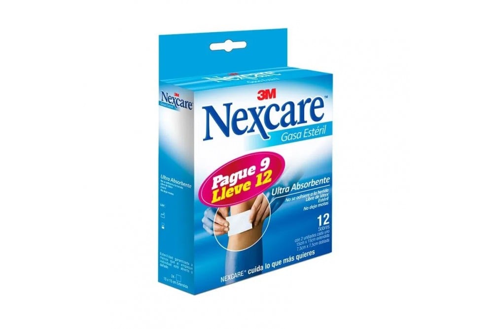 Oferta Gasa Estéril Nexcare 7,5 Cm 12 Sobres