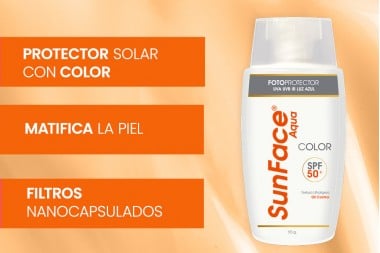 Protector Solar Sunface Spf 50 Aqua Color 55 Ml
