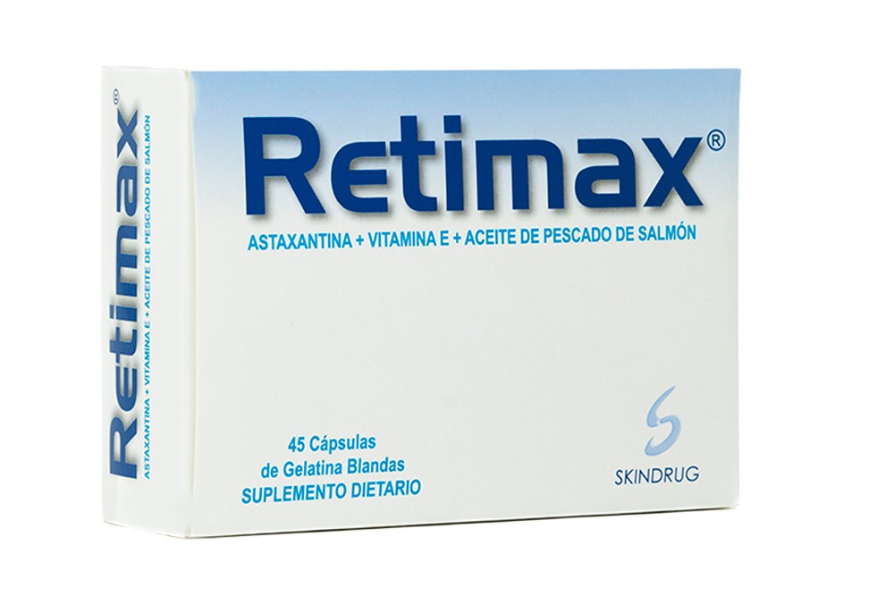 RETIMAX ASTAXANTINA + VITAMINA E + OMEGA 3 45 CAPSULAS DE GELATINA BLANDAS