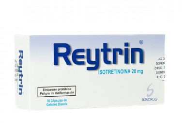 Reytrin 20 mg Caja Con 30 Cápsulas de Gelatina Blanda