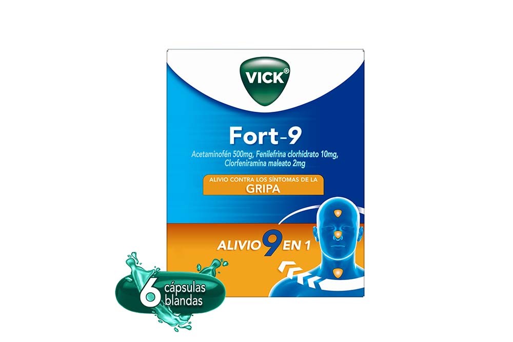 Vick Fort-9 6 Capsulas Blandas