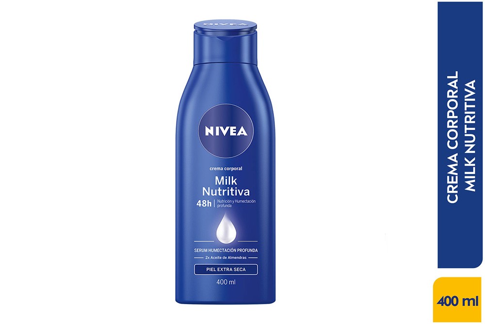 CREMA CORPORAL NIVEA milk nutritiva 400 ml