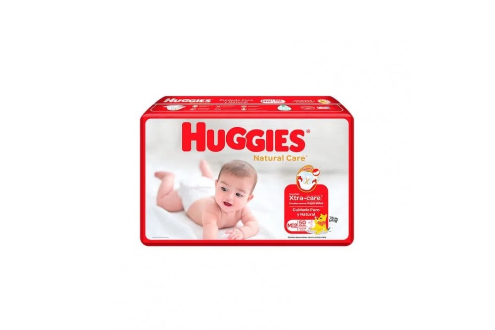 Pañales Huggies Natural Care Etapa 2/M 50 Unidades