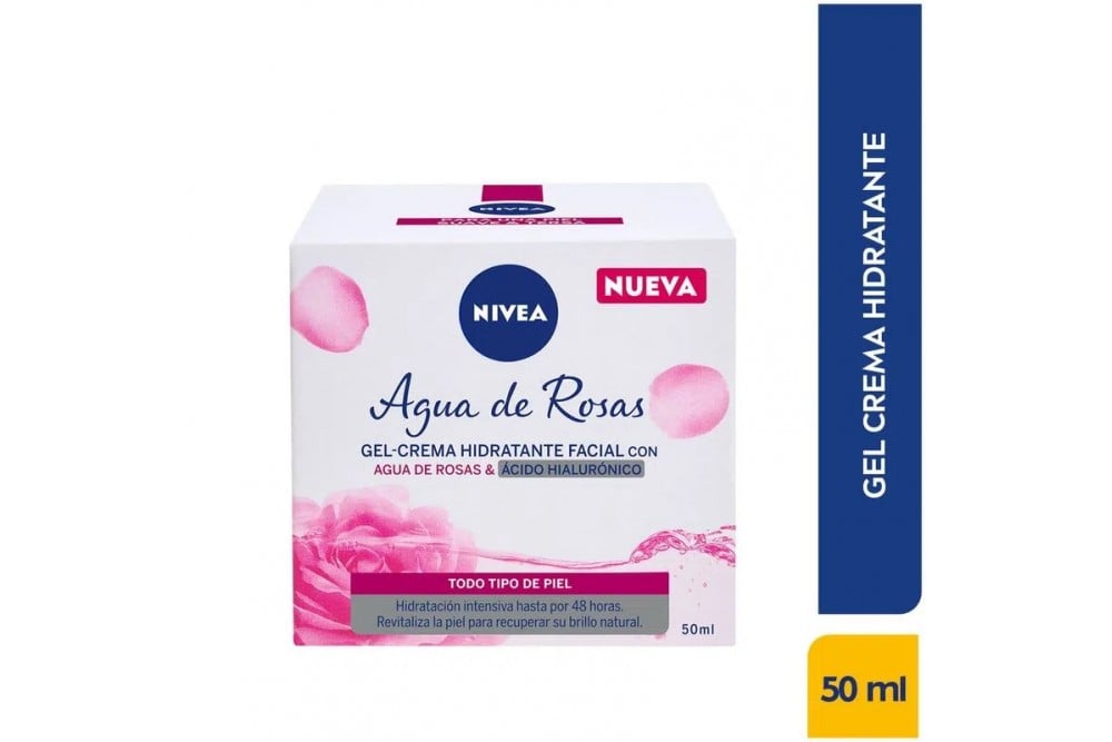 GEL CREMA FACIAL NIVEA AGUA DE ROSAS 50 ml