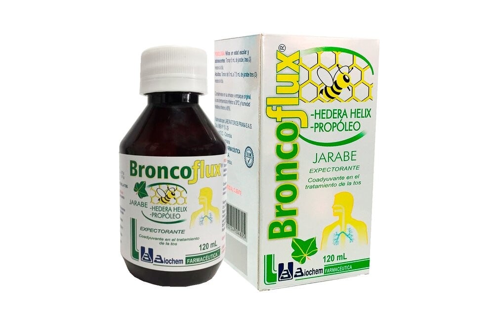 JARABE espectorante Broncoflux Hedera Helix Propóleo 120 mL