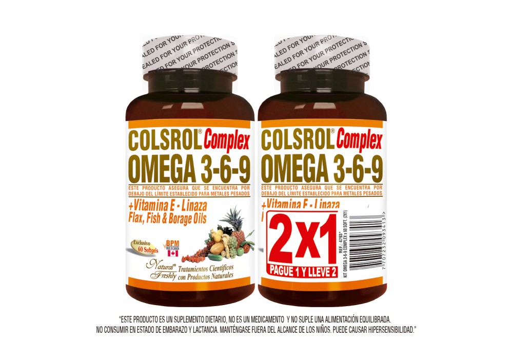 Oferta 2X1 Colsrol Omega Complex 3-6-9 60 Cápsulas