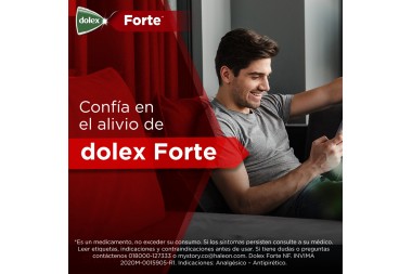 Dolex Forte NF 500/65 mg 8 Tabletas Recubiertas