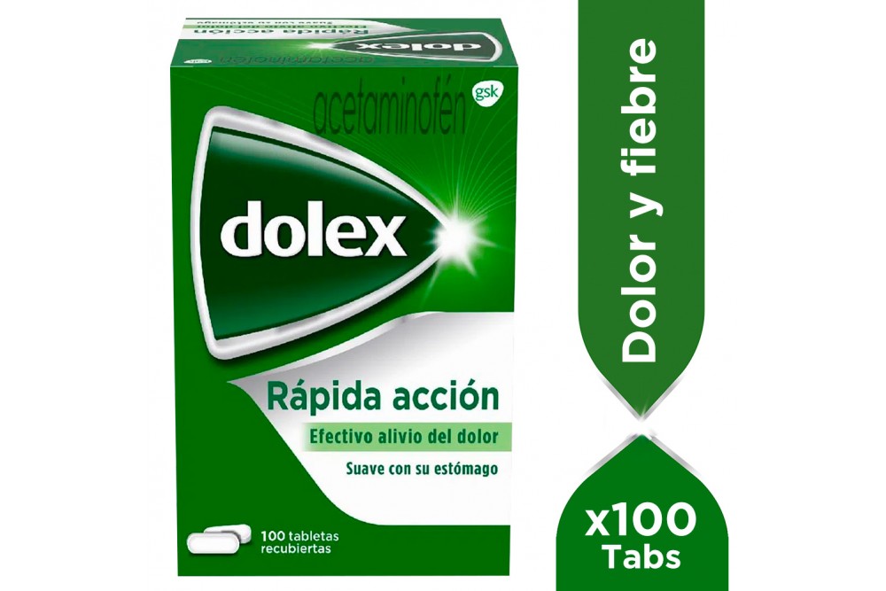 Dolex rápida acción 500 mg 100 Tabletas