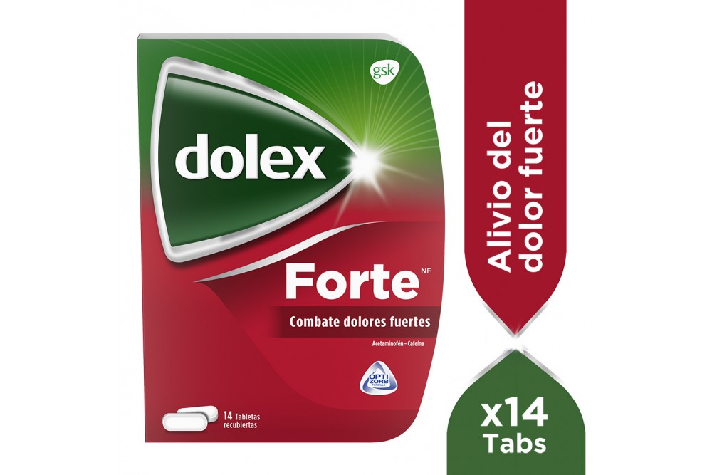 Dolex Forte NF 500/65 mg 14 Tabletas Recubiertas