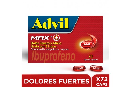 Advil Max 72 Capsulas Líquidas