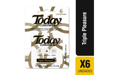 Condones Today Triple Placer 6 UNDS