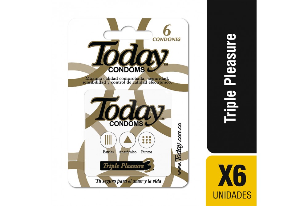 Condones Today Triple Placer 6 UNDS