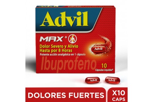 Advil Max 10 Cápsulas Líquidas