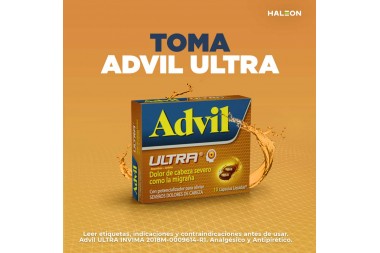 Advil Ultra Con Potencializador 72 Cápsulas Líquidas