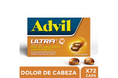 Advil Ultra Con Potencializador 72 Cápsulas Líquidas