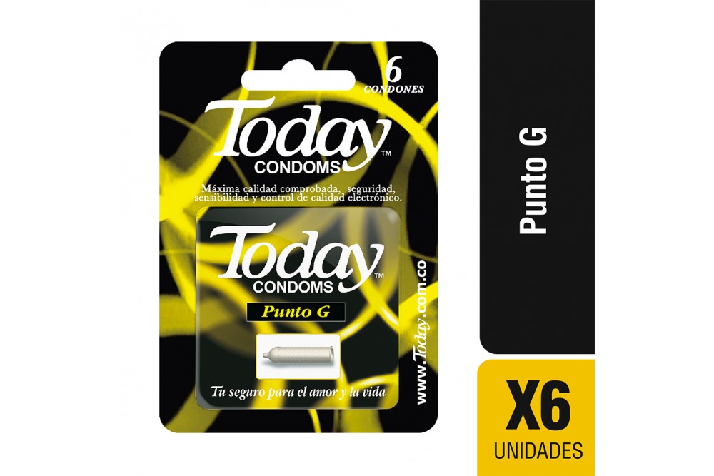 Condones Today Condoms Punto G 6 Unds
