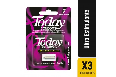 Condones Today Ultra Estimulante 3 unds