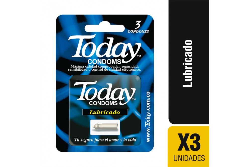 Condones Today Lubricado Estuche 3 Unds