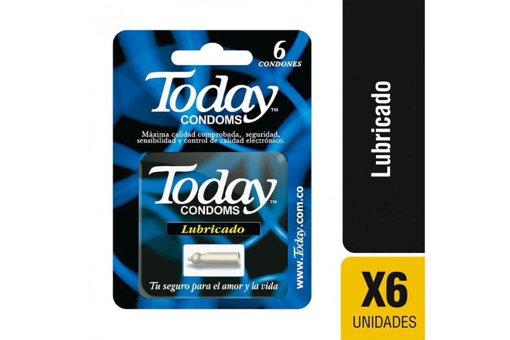 Condones Today Lubricado Máxima Seguridad 6 Unds