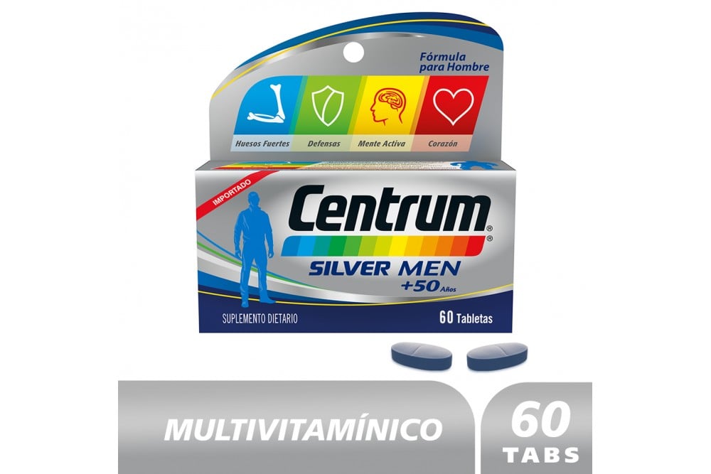 Centrum Silver Men +50 Años 60 Tabletas