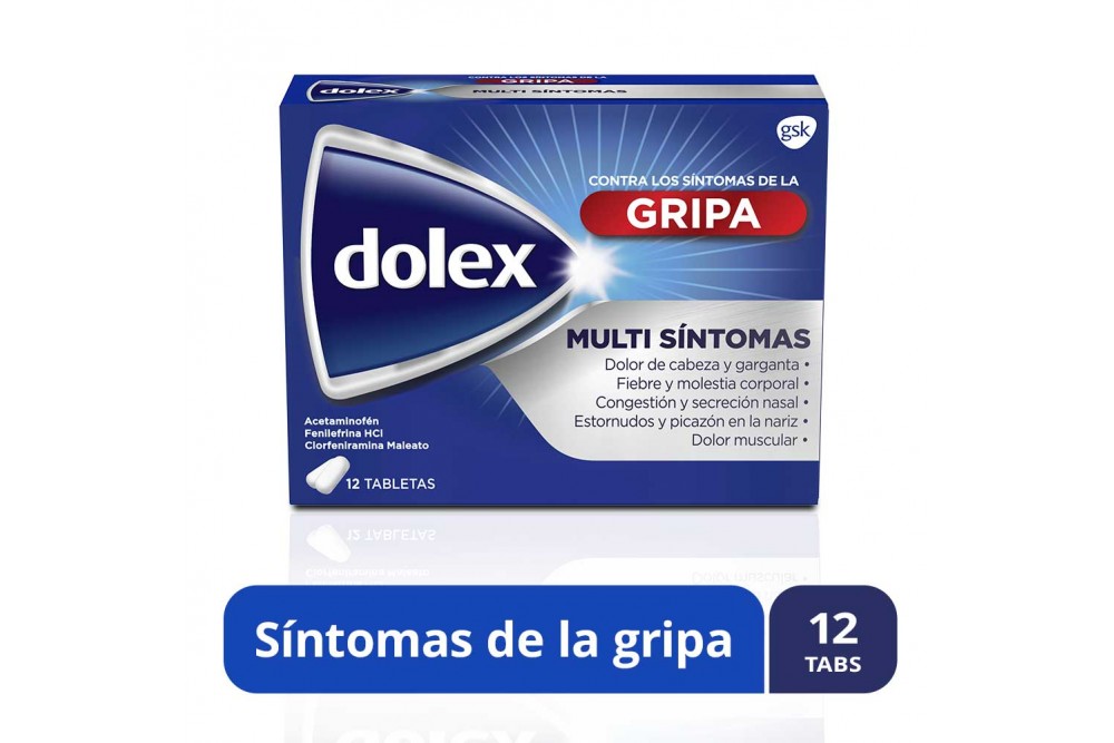 Dolex Gripa Multi Síntomas 12 Tabletas