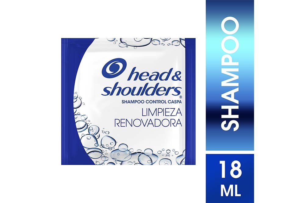 SHAMPOO HEAD & SHOULDERS CONTROL CASPA LIMPIEZA RENOVADORA 18 ML