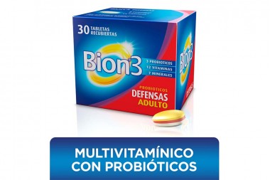 Bion 3 MULTIVITAMÍNICO CON PROBIÓTICOS 30 Tabletas Recubiertas