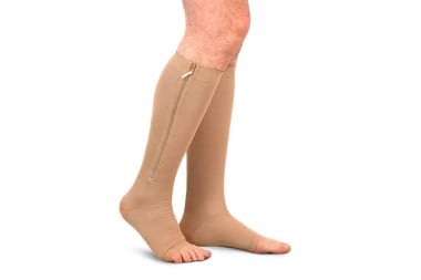 Calcetines Cremallera Rodilla  T-S Beige