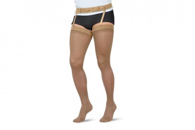 Medias Al Muslo Con Gradiente De Compresion Medivaric T-S Beige