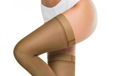 Medias Al Muslo Con Gradiente De Compresion Medivaric T-S Beige