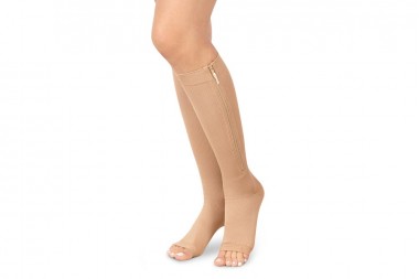 Calcetines Cremallera Rodilla T-M Beige