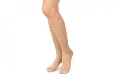 Calcetines Cremallera Rodilla T-Xl Beige