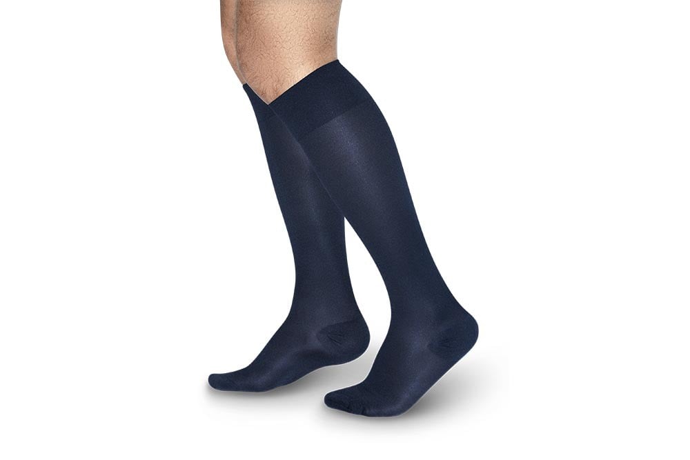 Calcetin A La Rodilla De Compresion Graduada Medivaric T-Xl Azul