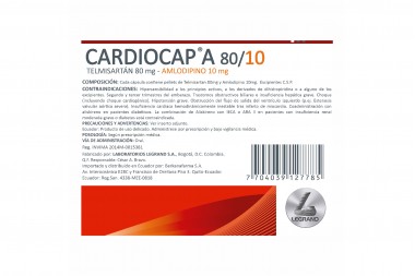 Cardiocap A 80/10 30 Cápsulas