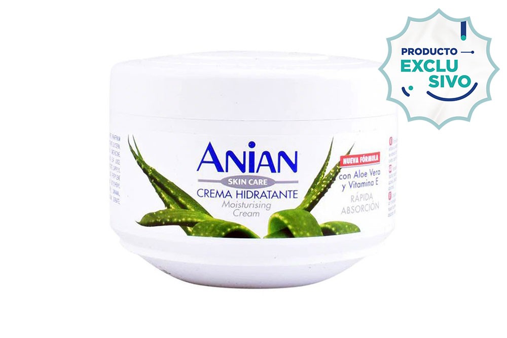 Crema Anian Skin Care Con Áloe Vera & Vitamina E Frasco Con 200 mL