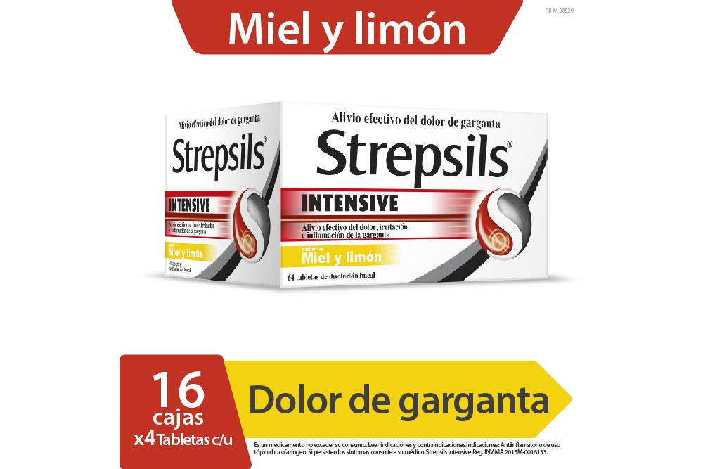 Strepsils Intensive Miel y Limón - 16 Tabletas